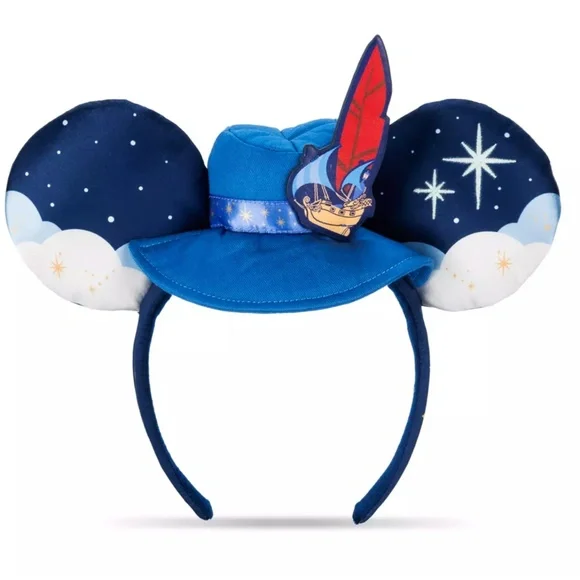 Disney 50th Anniversary Main Attraction Peter Pan Flight Mickey Plush & Ears Set - Picture 7 of 8